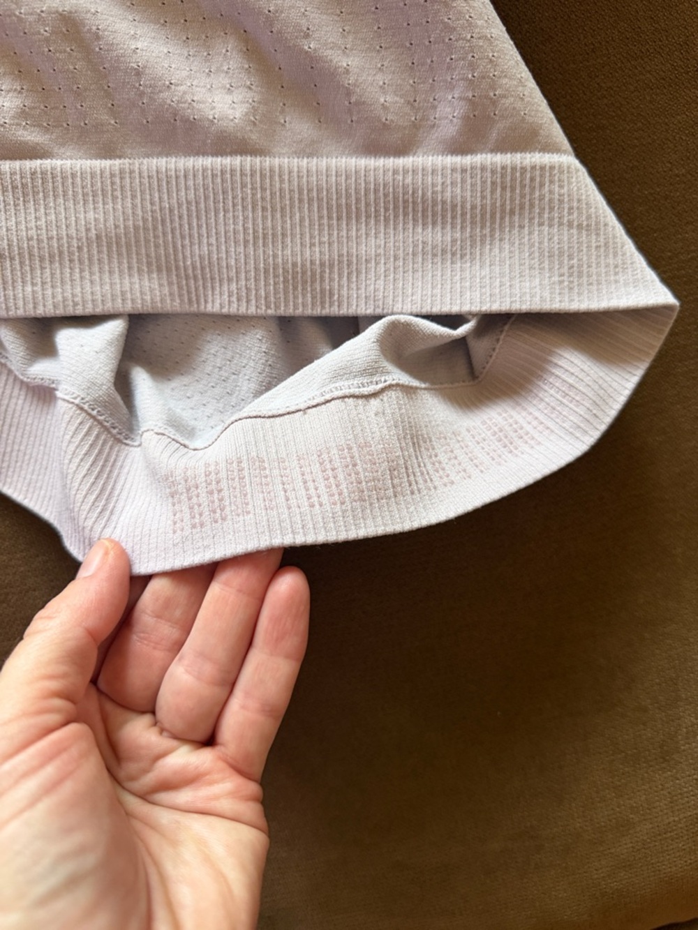 Light Lilac Short Sleeve Athleta Shirt - Picture 4 of 5